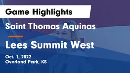 Saint Thomas Aquinas  vs Lees Summit West Game Highlights - Oct. 1, 2022