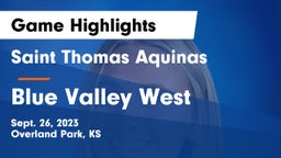 Saint Thomas Aquinas  vs Blue Valley West Game Highlights - Sept. 26, 2023