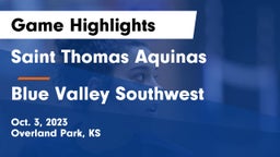 Saint Thomas Aquinas  vs Blue Valley Southwest Game Highlights - Oct. 3, 2023