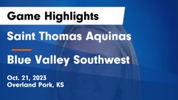 Saint Thomas Aquinas  vs Blue Valley Southwest  Game Highlights - Oct. 21, 2023