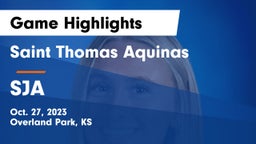 Saint Thomas Aquinas  vs SJA Game Highlights - Oct. 27, 2023