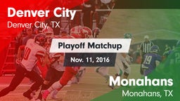 Matchup: Denver City High vs. Monahans  2016