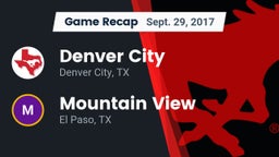 Recap: Denver City  vs. Mountain View  2017