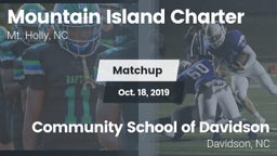 Matchup: Mountain Island Char vs. Community School of Davidson 2019
