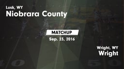 Matchup: Niobrara County vs. Wright  2016