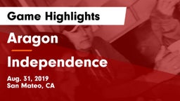 Aragon  vs Independence Game Highlights - Aug. 31, 2019