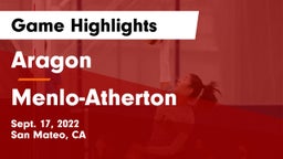 Aragon  vs Menlo-Atherton  Game Highlights - Sept. 17, 2022
