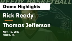 Rick Reedy  vs Thomas Jefferson  Game Highlights - Nov. 18, 2017