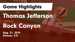 Thomas Jefferson  vs Rock Canyon  Game Highlights - Aug. 31, 2019