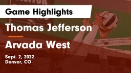 Thomas Jefferson  vs Arvada West  Game Highlights - Sept. 2, 2022