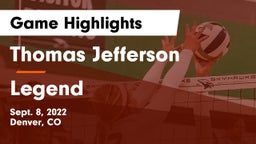 Thomas Jefferson  vs Legend  Game Highlights - Sept. 8, 2022