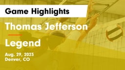 Thomas Jefferson  vs Legend Game Highlights - Aug. 29, 2023