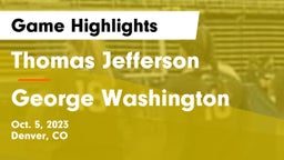 Thomas Jefferson  vs George Washington  Game Highlights - Oct. 5, 2023