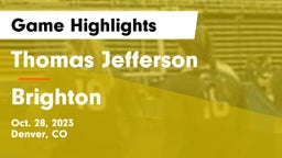 Thomas Jefferson  vs Brighton  Game Highlights - Oct. 28, 2023