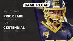 Recap: Prior Lake  vs. Centennial  2016