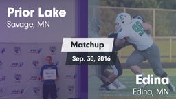 Matchup: Prior Lake vs. Edina  2016