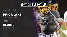 Recap: Prior Lake  vs. Blaine  2016