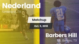 Matchup: Nederland High vs. Barbers Hill  2018