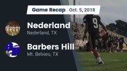 Recap: Nederland  vs. Barbers Hill  2018