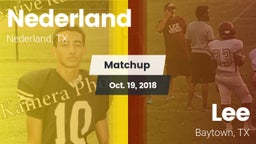 Matchup: Nederland High vs. Lee  2018