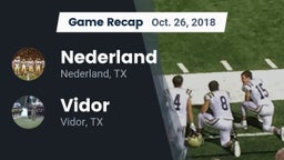 Recap: Nederland  vs. Vidor  2018