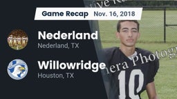 Recap: Nederland  vs. Willowridge  2018