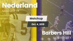 Matchup: Nederland High vs. Barbers Hill  2019