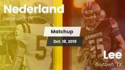 Matchup: Nederland High vs. Lee  2019