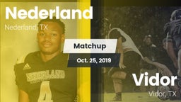Matchup: Nederland High vs. Vidor  2019