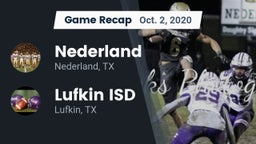 Recap: Nederland  vs. Lufkin ISD 2020