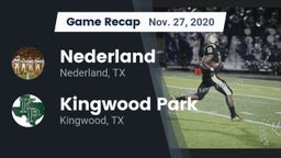 Recap: Nederland  vs. Kingwood Park  2020