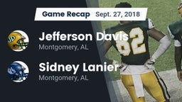Recap: Jefferson Davis  vs. Sidney Lanier  2018