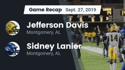 Recap: Jefferson Davis  vs. Sidney Lanier  2019