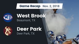 Recap: West Brook  vs. Deer Park  2018