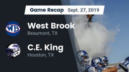 Recap: West Brook  vs. C.E. King  2019