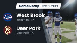 Recap: West Brook  vs. Deer Park  2019