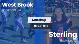 Matchup: West Brook High vs. Sterling  2019