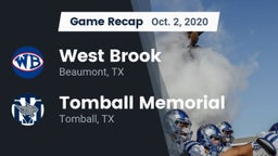 Recap: West Brook  vs. Tomball Memorial  2020