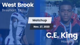 Matchup: West Brook High vs. C.E. King  2020