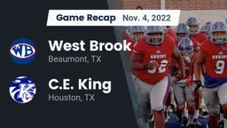 Recap: West Brook  vs. C.E. King  2022