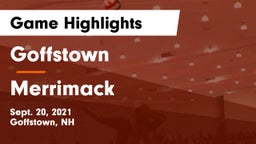 Goffstown  vs Merrimack  Game Highlights - Sept. 20, 2021