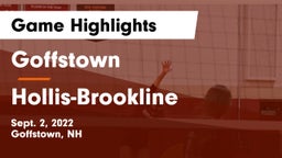 Goffstown  vs Hollis-Brookline Game Highlights - Sept. 2, 2022