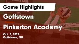 Goffstown  vs Pinkerton Academy Game Highlights - Oct. 3, 2022
