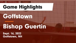 Goffstown  vs Bishop Guertin Game Highlights - Sept. 16, 2022