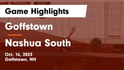 Goffstown  vs Nashua  South Game Highlights - Oct. 16, 2023