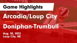 Arcadia/Loup City  vs Doniphan-Trumbull  Game Highlights - Aug. 30, 2022