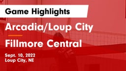 Arcadia/Loup City  vs Fillmore Central  Game Highlights - Sept. 10, 2022