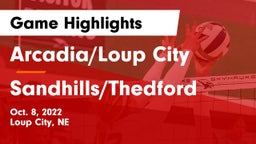 Arcadia/Loup City  vs Sandhills/Thedford Game Highlights - Oct. 8, 2022