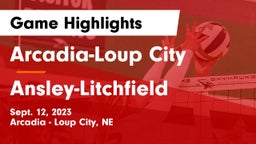 Arcadia-Loup City  vs Ansley-Litchfield  Game Highlights - Sept. 12, 2023