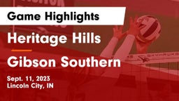 Heritage Hills  vs Gibson Southern  Game Highlights - Sept. 11, 2023